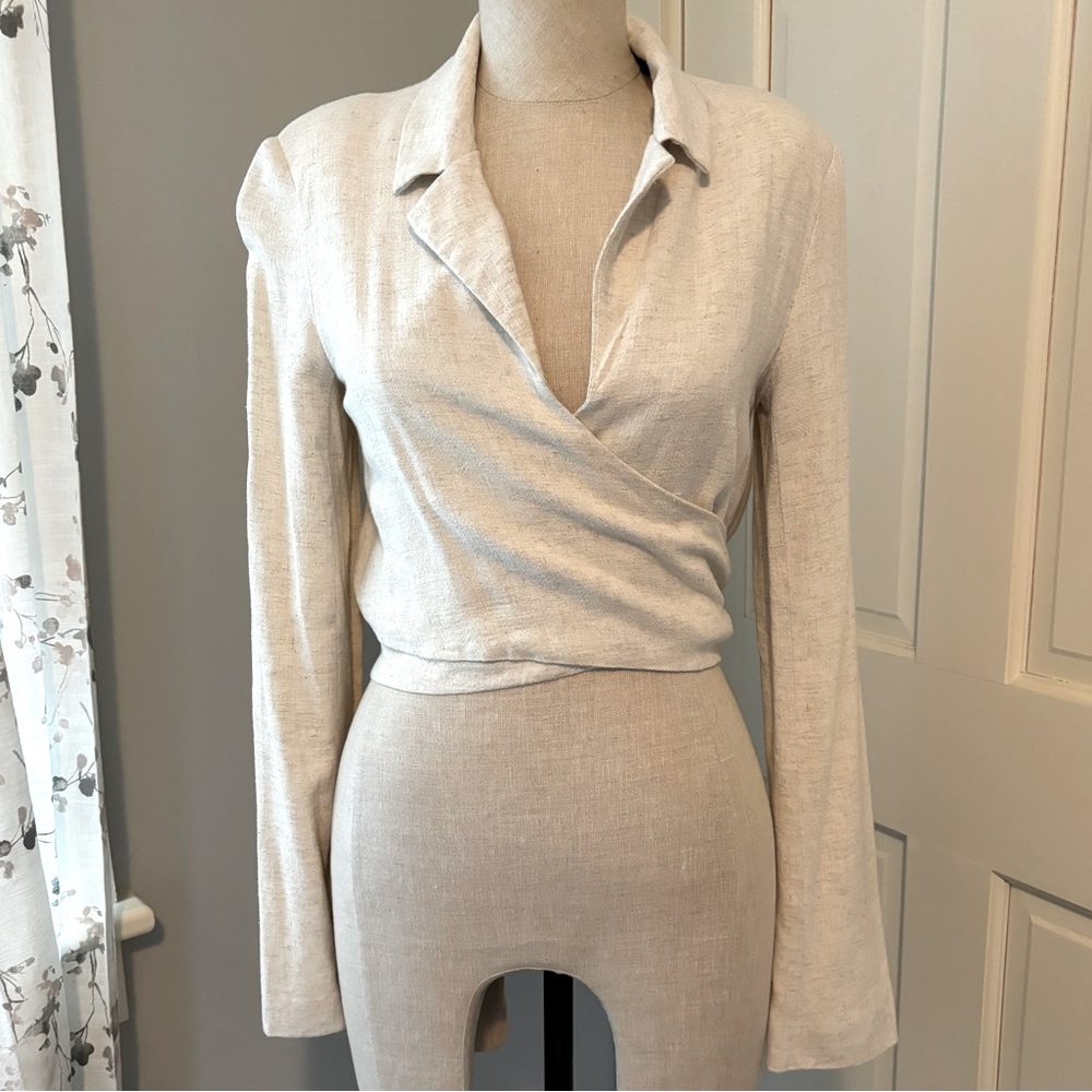 Crop Wrap Blazer